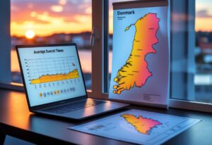 Read more about the article Sådan beregner du gennemsnit for solnedgangstider i Danmark